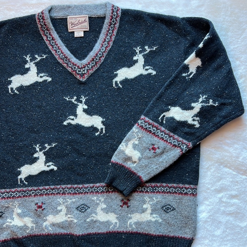 Vintage Woolrich (Ugly) Christmas Reindeer‎ Sweater - Picture 5 of 5